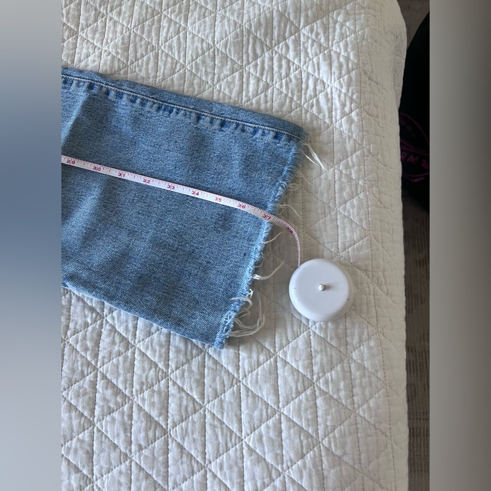 Levi’s Ribcage crop flare button fly Blue Denim Jeans - Picture 5 of 16